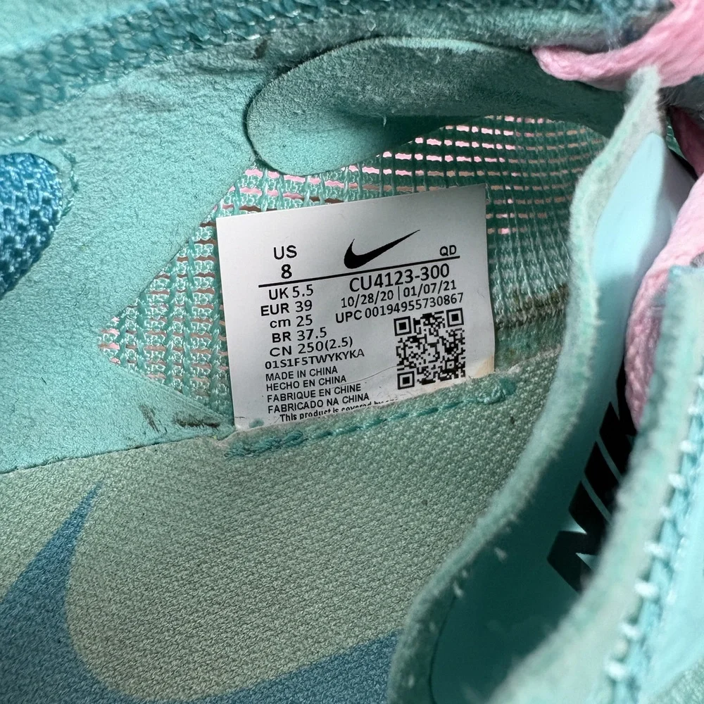 Nike Vaporfly Next% 2 Green Blue Womens US Size 8 CU4123-300 Running Shoes
